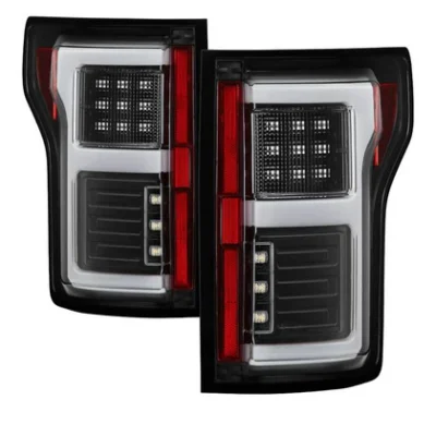 Fits Ford F150 2015-2017 Light Bar LED Tail Lights ( Compatible With Rear Blind Spot Sensor Model Only ) - Black
