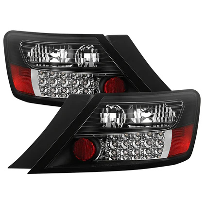 Fits Honda Civic 06-08 2Dr LED Tail Lights - Black
