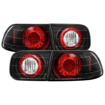 Fits Honda Civic 92-95 2/4DR Euro Style Tail Lights - Black