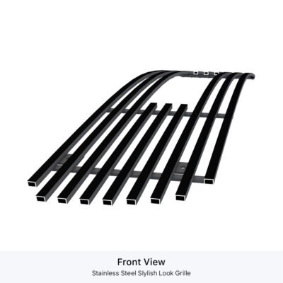 Fits 1998-2003 GMC Jimmy With Logo Show/1998-2003 GMC Sonoma With Logo Show Main Upper Black Stainless Steel Billet Grille