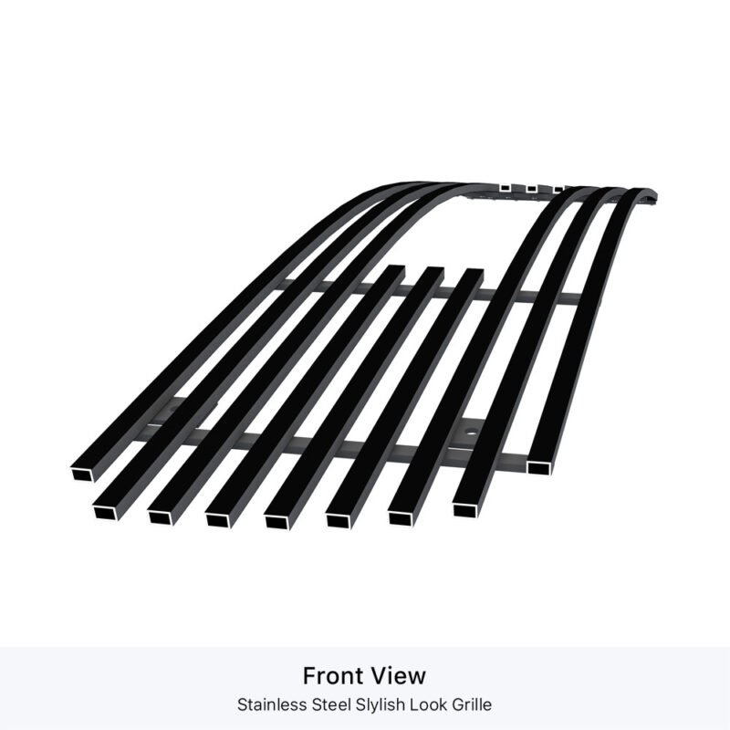 Fits 1998-2003 GMC Jimmy With Logo Show/1998-2003 GMC Sonoma With Logo Show Main Upper Black Stainless Steel Billet Grille