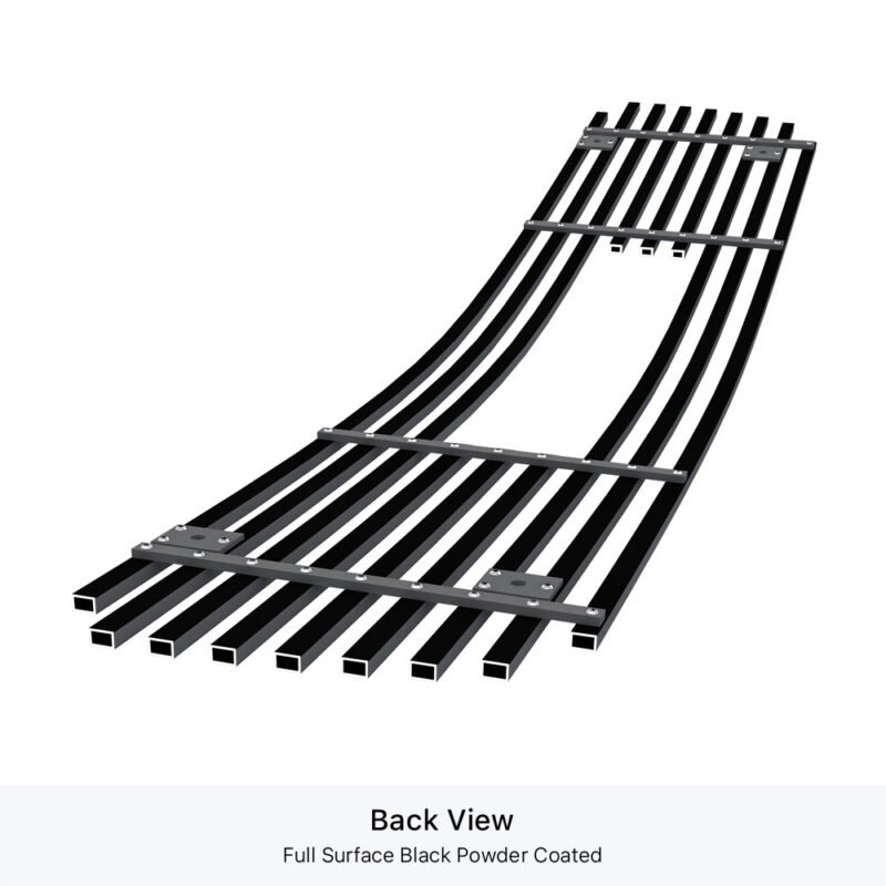 Fits 1998-2003 GMC Jimmy With Logo Show/1998-2003 GMC Sonoma With Logo Show Main Upper Black Stainless Steel Billet Grille - Image 2