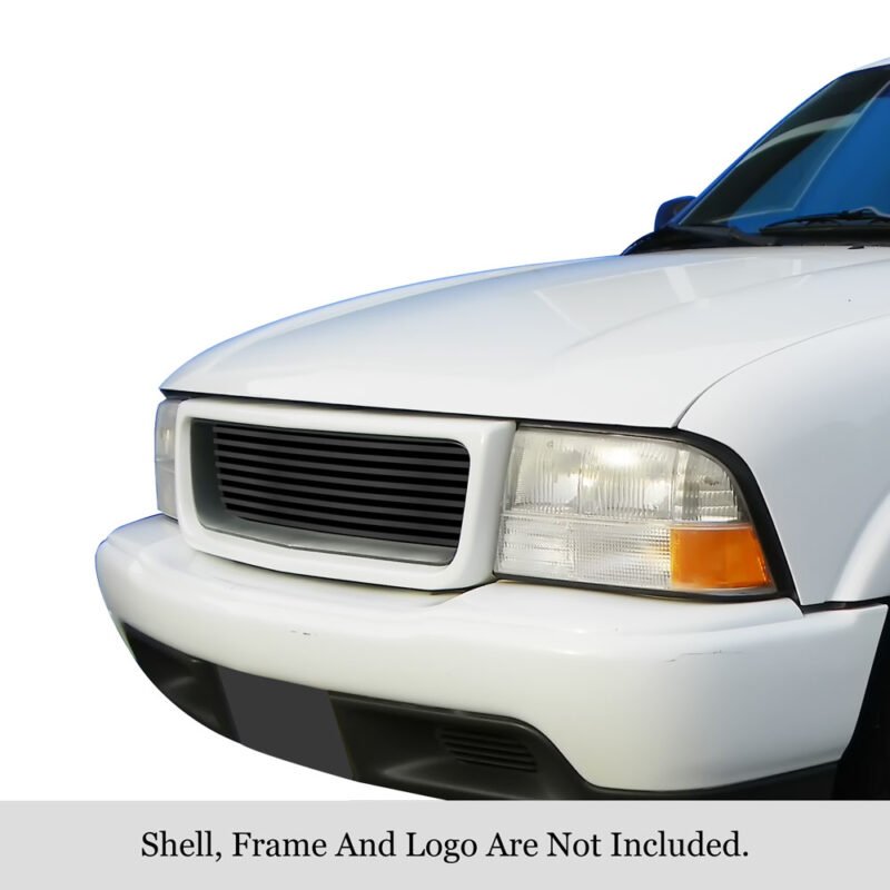 Fits 1998-2003 GMC Jimmy /1998-2003 GMC Sonoma Main Upper Black Stainless Steel Billet Grille - Image 3
