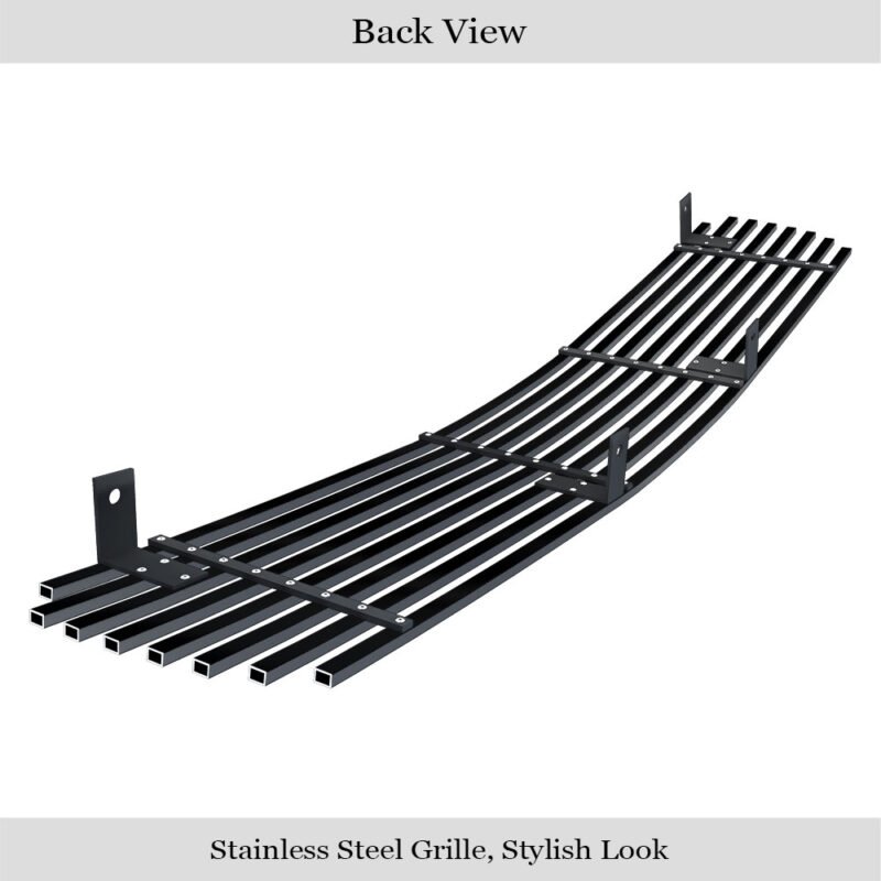 Fits 1998-2003 GMC Jimmy /1998-2003 GMC Sonoma Main Upper Black Stainless Steel Billet Grille - Image 2
