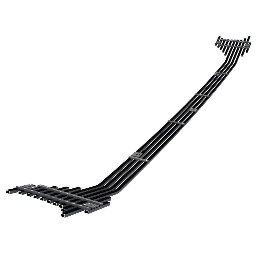 Fits 2016-2023 Toyota Tacoma Lower Bumper Black Stainless Steel Billet Grille - Image 2