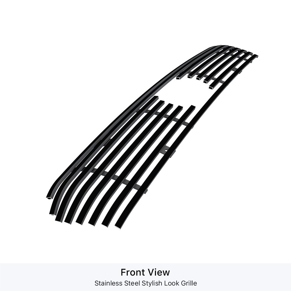 Fits 2001-2003 Toyota RAV4 Not For S Model Main Upper Black Stainless Steel Billet Grille