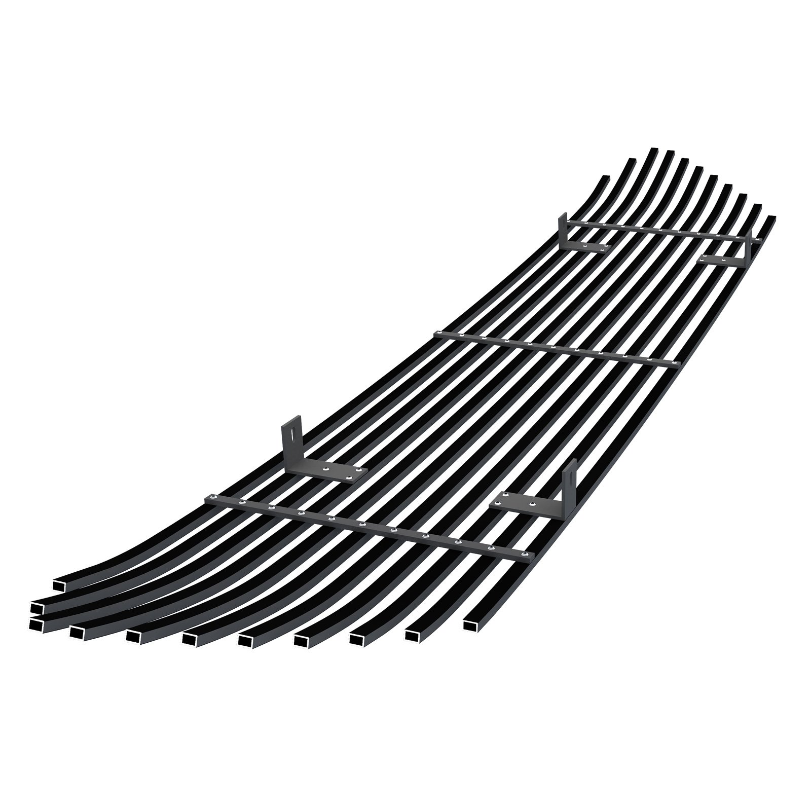 Fits 2012-2015 Toyota Tacoma Main Upper Black Stainless Steel Billet Grille - Image 2