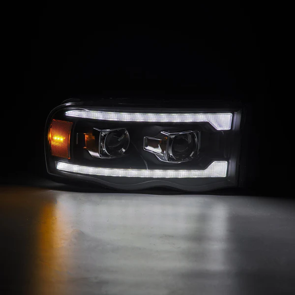 Fits 02-05 Dodge Ram LUXX-Series LED Projector Headlights Black - Image 2