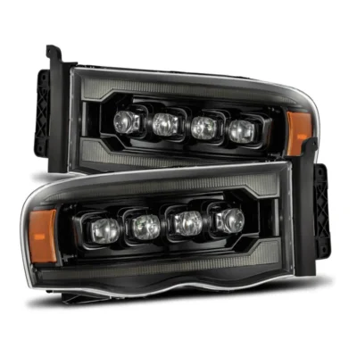 Fits 02-05 Dodge Ram NOVA-Series LED Projector Headlights Alpha-Black