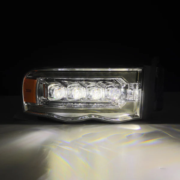 Fits 02-05 Dodge Ram NOVA-Series LED Projector Headlights Chrome - Image 2