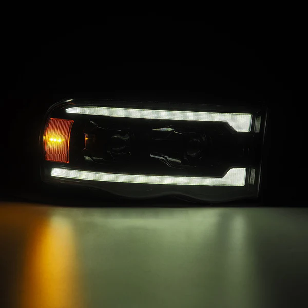 Fits 02-05 Dodge Ram PRO-Series Halogen Projector Headlights Alpha-Black - Image 2