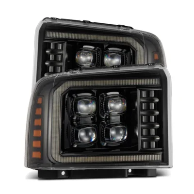 Fits 05-07 Ford Super Duty/Excursion NOVA-Series LED Projector Headlights Alpha-Black