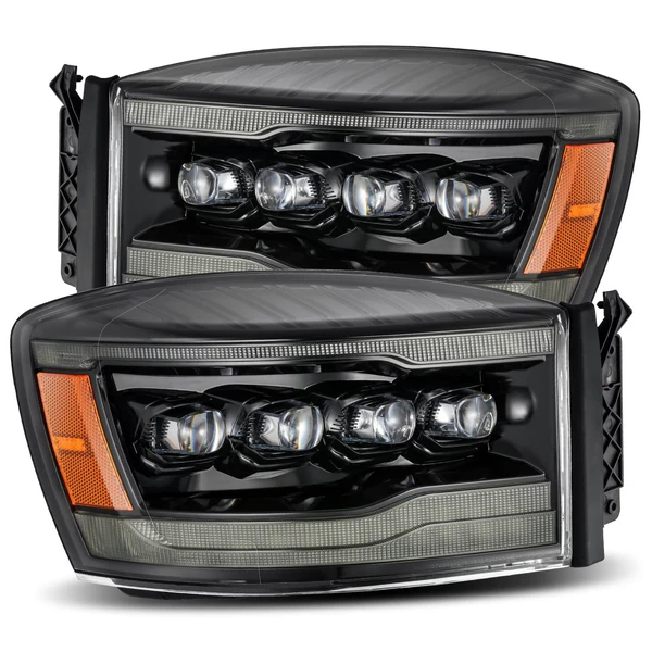 Fits 06-08 Dodge Ram NOVA-Series LED Projector Headlights Alpha-Black