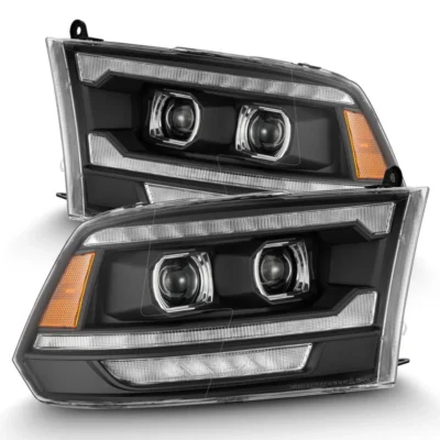 Fits 09-18 Ram Truck (MK II 5th Gen 2500 Style) PRO-Series Halogen Projector Headlights Black