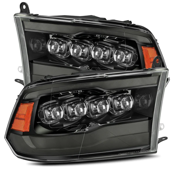 Fits 09-18 Ram Truck NOVA-Series LED Projector Headlights Alpha-Black