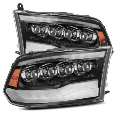 Fits 09-18 Ram Truck NOVA-Series LED Projector Headlights Jet Black