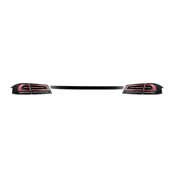 Fits 12-21 Tesla Model S LUXX-Series LED Tail Lights Black Red (With Black Trunk Center Piece Replacement) - Image 8