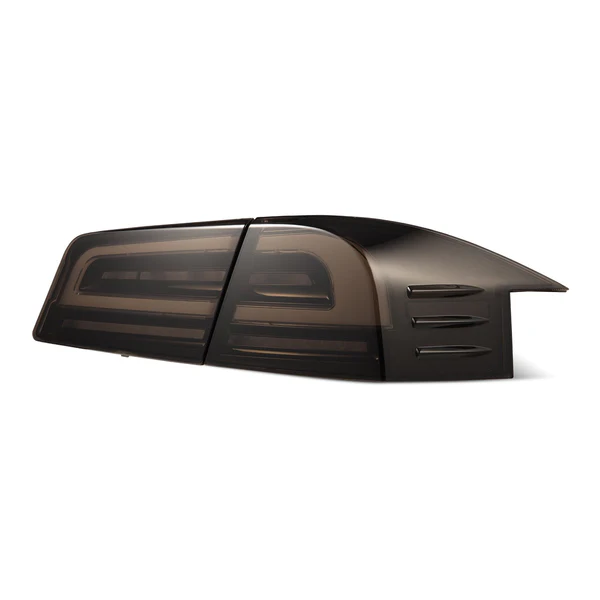 Fits 12-21 Tesla Model S LUXX-Series LED Tail Lights Black Smoke (With Black Trunk Center Piece Replacement) - Image 8