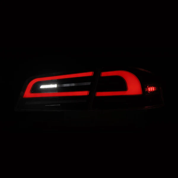 Fits 12-21 Tesla Model S LUXX-Series LED Tail Lights Black Smoke (With Black Trunk Center Piece Replacement) - Image 5