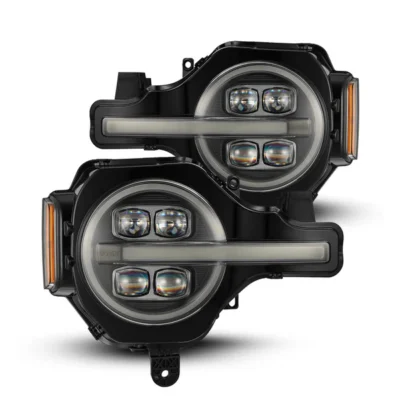 Fits 21-25 Ford Bronco / 22-25 Bronco Raptor NOVA-Series LED Projector Headlights Black