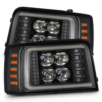 Fits 92-96 Ford F-Series/Bronco NOVA-Series LED Projector Headlights Black
