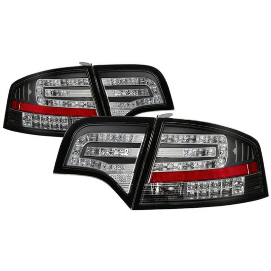 Fits Audi A4 4Dr 06-08 LED Tail Lights - Black