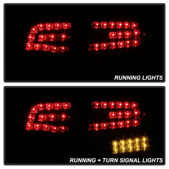 Fits Audi A4 4Dr 06-08 LED Tail Lights - Black - Image 7