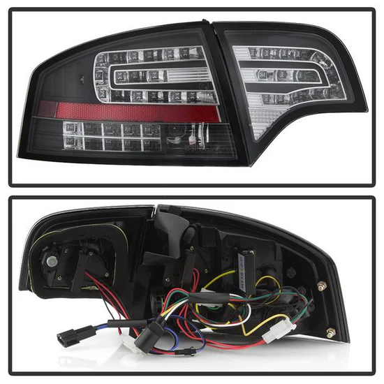 Fits Audi A4 4Dr 06-08 LED Tail Lights - Black - Image 6