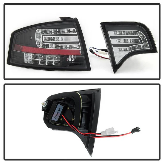 Fits Audi A4 4Dr 06-08 LED Tail Lights - Black - Image 3