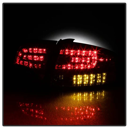 Fits Audi A4 4Dr 06-08 LED Tail Lights - Red Clear - Image 2