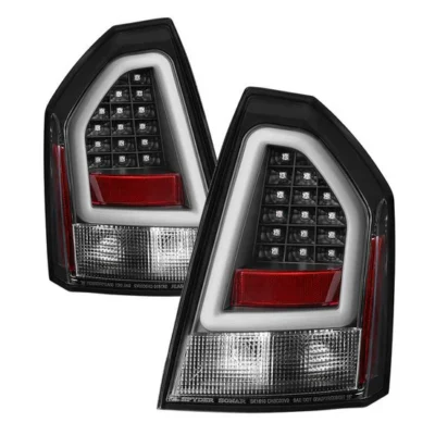 Fits Chrysler 300 05-07 Version 2 Light Bar LED Tail Lights - Black