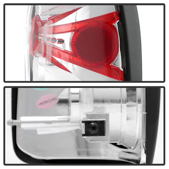Fits Dodge Dakota 97-04 Euro Style Tail Lights - Chrome - Image 3