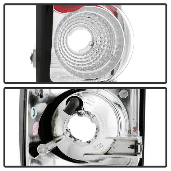 Fits Dodge Dakota 97-04 Euro Style Tail Lights - Chrome - Image 2