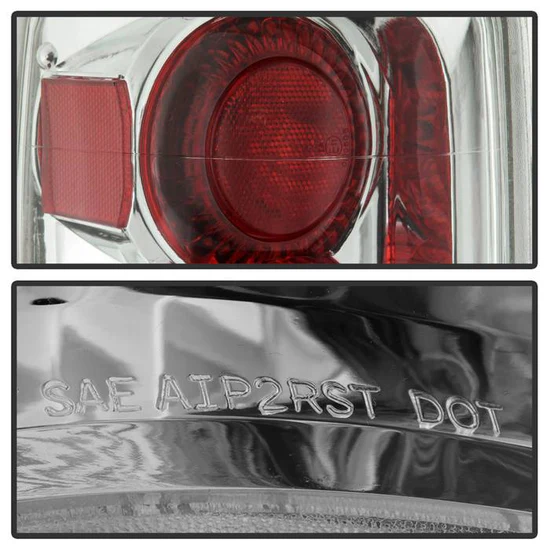 Fits Ford Expedition 97-02 Euro Style Tail Lights - Chrome - Image 2