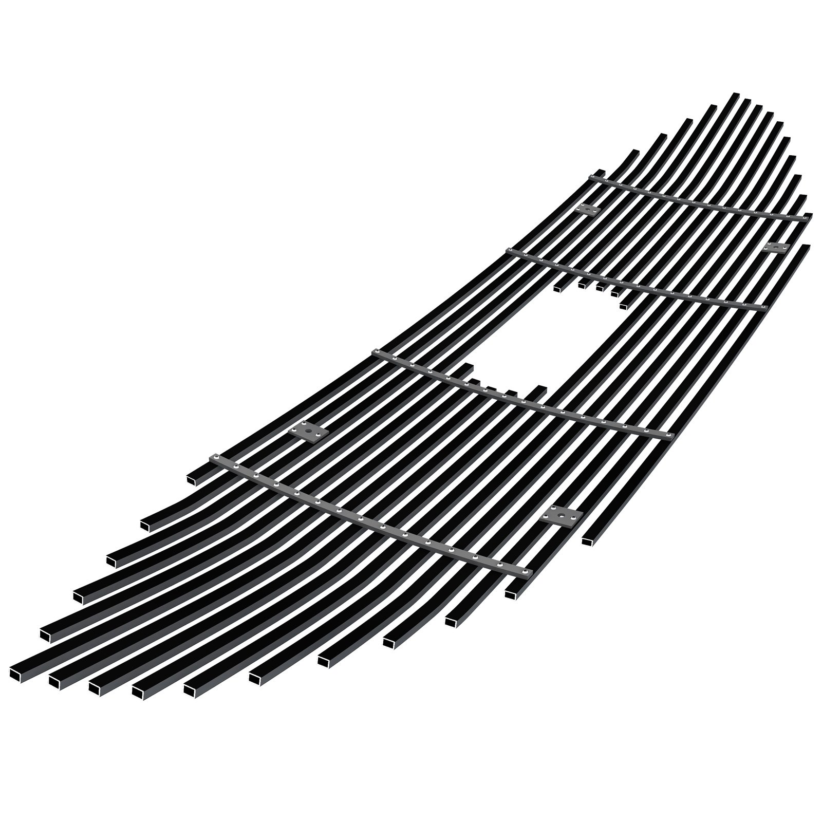 Fits 2019-2022 Ford Edge ST&ST-Line/2023-2024 Ford Edge SE&SEL&ST&ST-Line Main Upper Black Stainless Steel Billet Grille - Image 2
