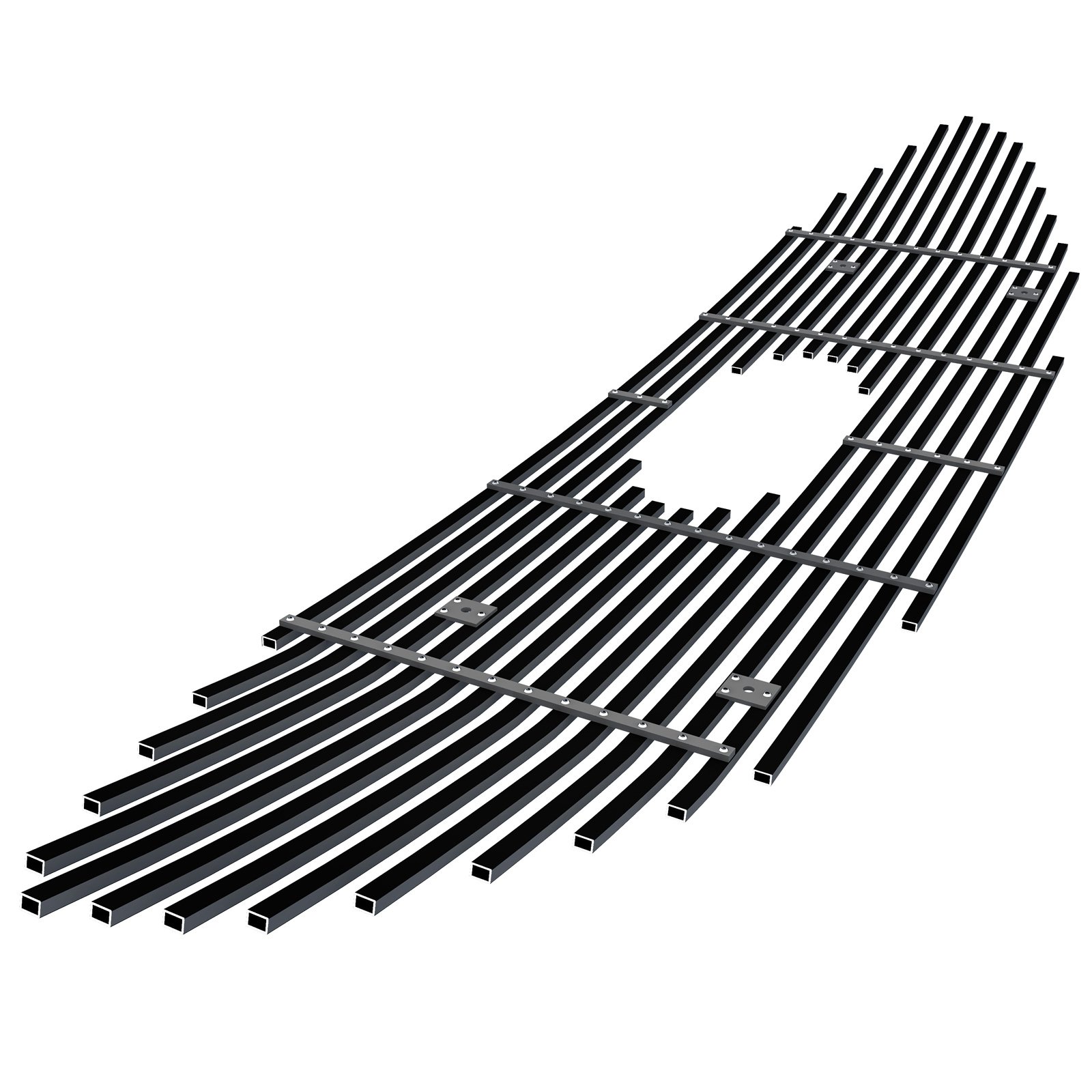 Fits 2019-2022 Ford Edge Not For ST&ST-Line/2023-2024 Ford Edge Titanium Main Upper Black Stainless Steel Billet Grille - Image 2