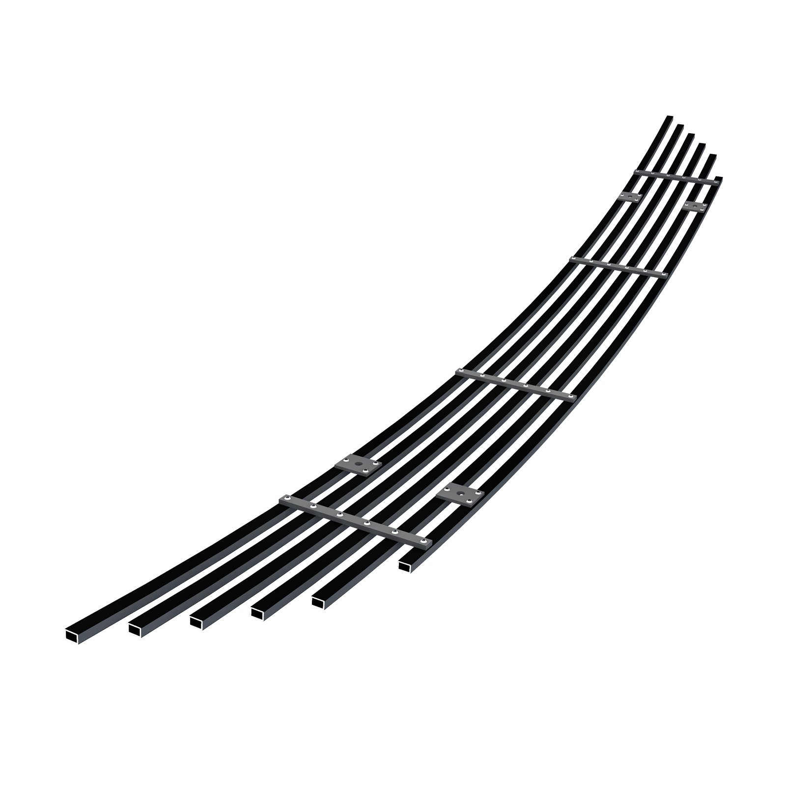 Fits 2019-2022 Ford Edge Not For ST&ST-Line Without Sensor/2023-2024 Ford Edge Titanium Without Sensor Lower Bumper Black Stainless Steel Billet Grille - Image 2