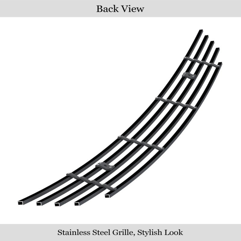 Fits 2015-2023 Chrysler 300C/300S Without Adaptive Cruise Control Lower Bumper Black Stainless Steel Billet Grille - Image 2