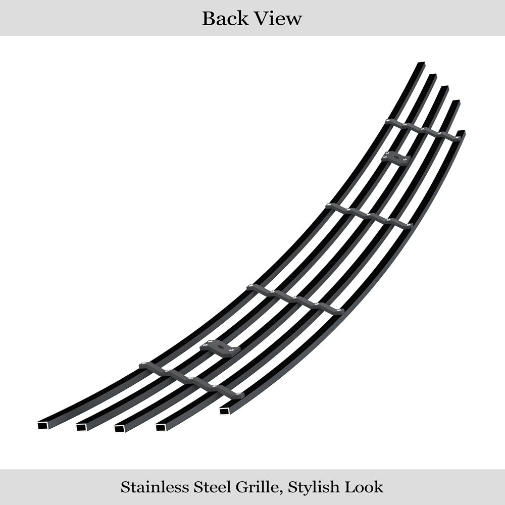 Fits 2015-2023 Chrysler 300C/300S Without Adaptive Cruise Control Lower Bumper Black Stainless Steel Billet Grille - Image 2