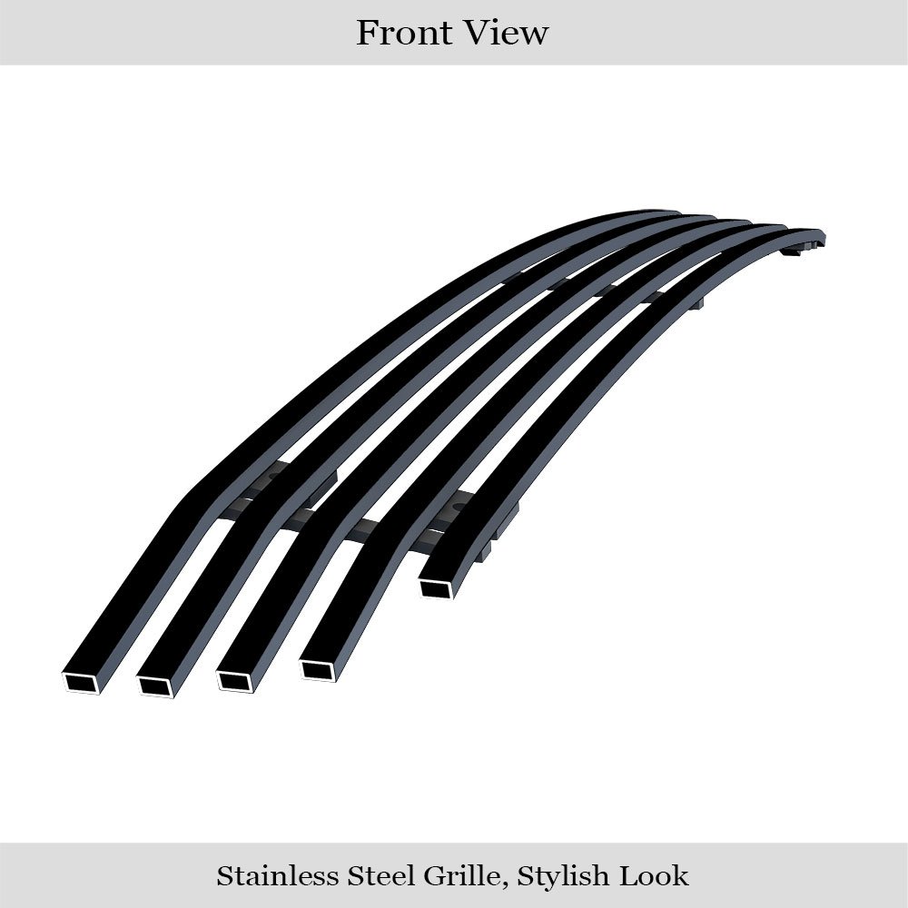 Fits 2007-2009 Toyota Camry Not For SE Lower Bumper Black Stainless Steel Billet Grille