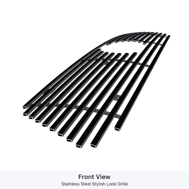 Fits 2008-2010 Toyota Highlander Hybrid Main Upper Black Stainless Steel Billet Grille