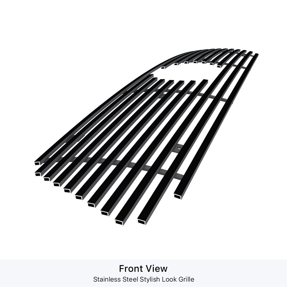 Fits 2008-2010 Toyota Highlander Hybrid Main Upper Black Stainless Steel Billet Grille