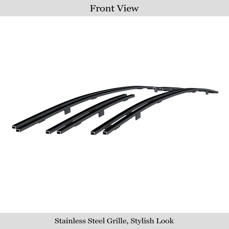 Fits 2004-2007 Toyota Highlander not for Hybrid Main Upper Black Stainless Steel Billet Grille