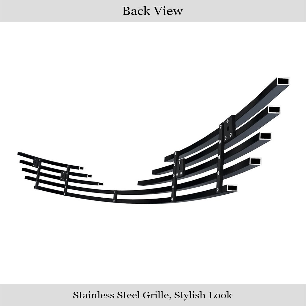 Fits 2012-2014 Toyota Camry (Not For SE ) Main Upper Black Stainless Steel Billet Grille - Image 2