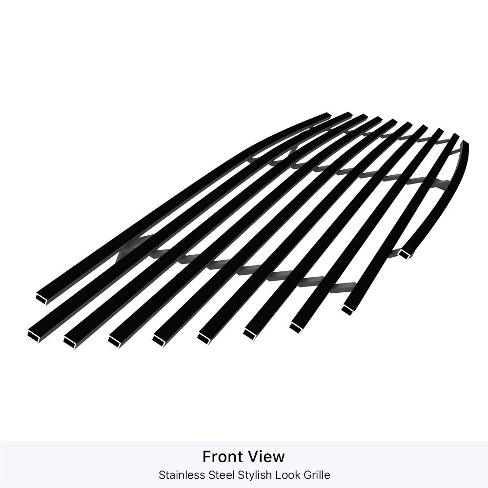 Fits 2005-2008 Toyota Corolla Main Upper Black Stainless Steel Billet Grille