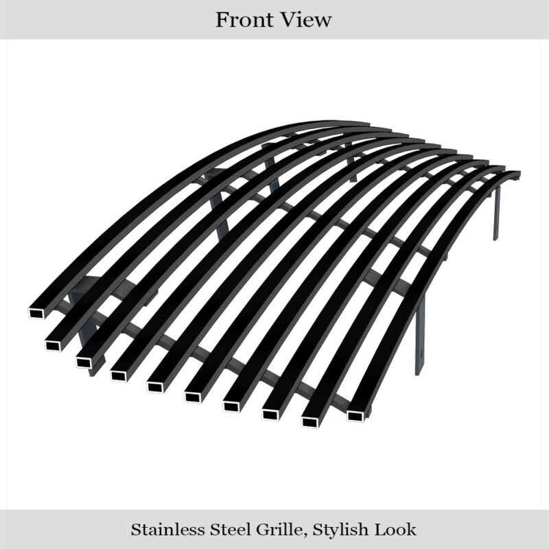 Fits 2006-2008 Toyota RAV4 Main Upper Black Stainless Steel Billet Grille