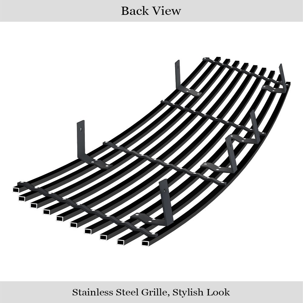 Fits 2006-2008 Toyota RAV4 Main Upper Black Stainless Steel Billet Grille - Image 2