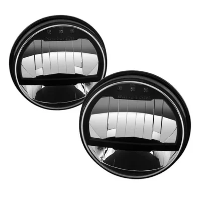 Fits ( Spyder Signature ) Jeep Wrangler 07-18 LED Crystal Headlights - Black