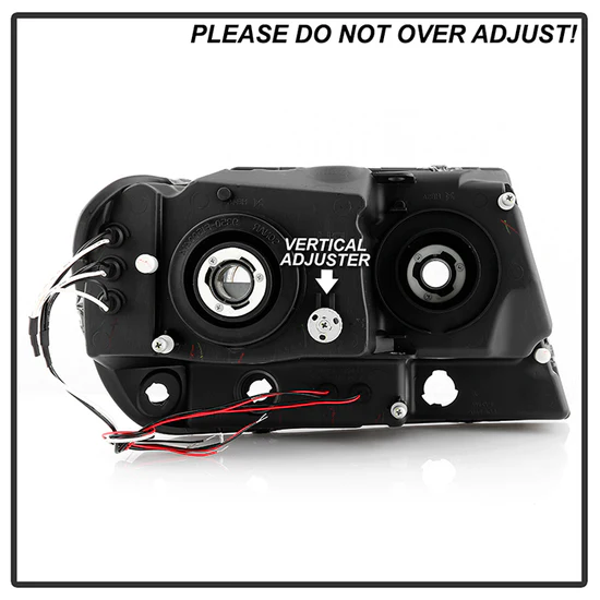 Fits ( Spyder Signature ) Jeep Grand Cherokee 99-04 Projector Headlights - LED Halo - LED ( Replaceable LEDs ) - Black - High 9005 (Not Included) - Low 9006 (Not Included) - Image 3