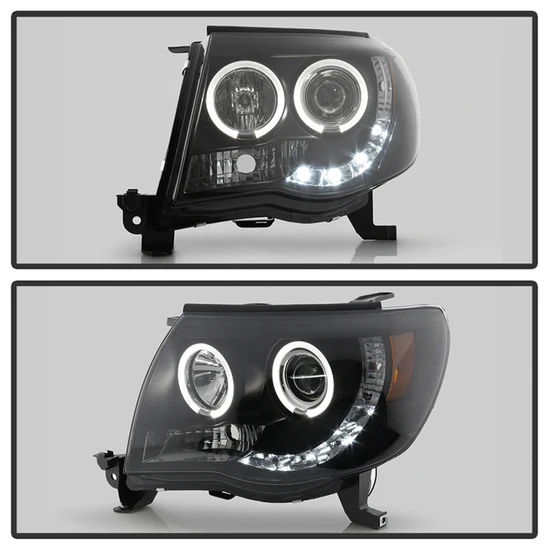 Fits ( Spyder Signature ) Toyota Tacoma 05-11 Projector Headlights - LED Halo - LED ( Replaceable LEDs ) - Black Smoke - High H1 (Included) - Low H1 (Included) - Image 9